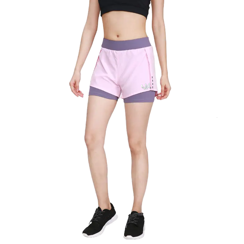 Shorts De Entrenamiento 2 En 1 Para Mujer