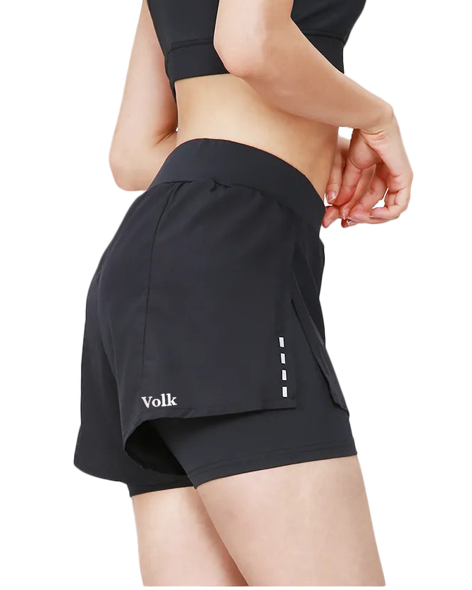 Shorts De Entrenamiento 2 En 1 Para Mujer