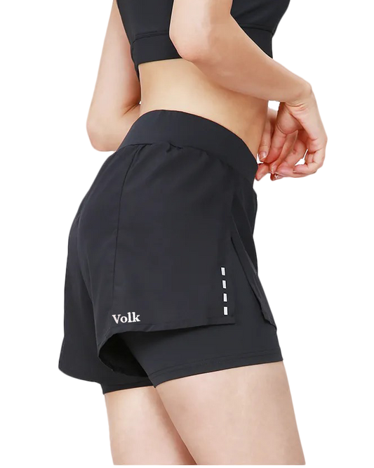 Shorts De Entrenamiento 2 En 1 Para Mujer