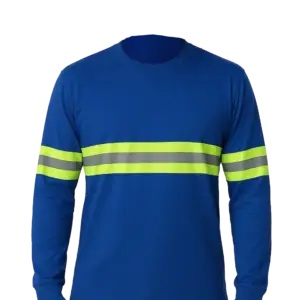 Playera Manga Larga Alta Visibilidad Textil