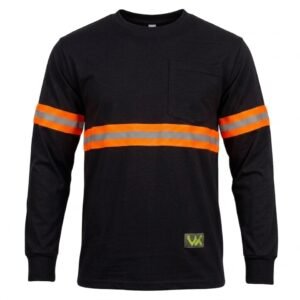 playera manga larga alta visibilidad textil naranja